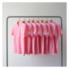 2020夏季水蜜桃粉色粉红色纯棉短袖，polo衫男女，bf风宽松潮