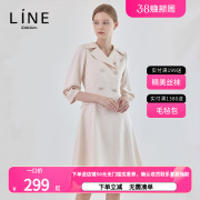 line女装韩版职业气质，收腰显瘦翻领连衣裙女士nwopld0200