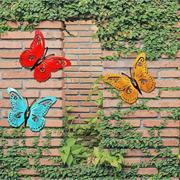 跨境家居墙壁壁饰花园昆虫，饰品铁艺仿真立体蝴蝶，摄影婚礼橱窗道具