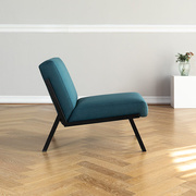 时尚设计北欧铁椅布艺单人沙发椅现代客厅书房休闲沙发轻奢阳台椅