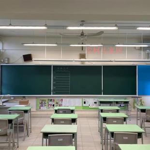 推拉黑板教学移动绿板多媒体一体机，教室挂式黑板1.3*4米白板