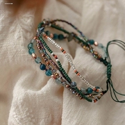 波西米亚个性手环彩色多层串珠手链女云南民族风手工米珠饰品