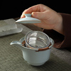 汝窑茶壶陶瓷带过滤内置网胆手抓单壶开片可养家用功夫茶具泡茶器