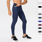 男士拉链口袋健身长裤 PRO运动跑步训练 排汗速干高弹紧身裤1070