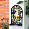铸铁艺彩绘壁挂花架墙壁，铸铁欧式植物架，户外庭院吊篮花盆挂墙托