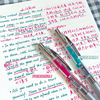 日本pentel派通中性笔bln75限定速干透明杆彩色芯0.5按压式水笔中高考学生专用刷题笔考试黑色签字笔文具办公
