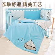 婴儿床上用品床围秋冬宝宝棉被，套件床笠新生儿，卡通床品舒适轻柔