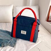 小行李包女短途旅行包男韩版大容量，轻便简约帆布，手提待产包收纳袋