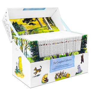 小熊维尼30册精装全集 英文原版 Winnie the Pooh Complete Collection 30 Books Box Set 盒装亲子阅读晚安故事书 桥梁章节书