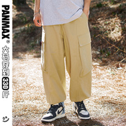 panmax大码男装潮牌直筒，美式多口袋休闲工装，长裤夏季宽松