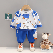 男童秋装套装2023春秋季宝宝，洋气婴儿衣服，儿童卫衣两件套韩版