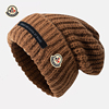 蒙口米色针织帽女冬季大头围显脸小翻边堆堆帽毛线帽