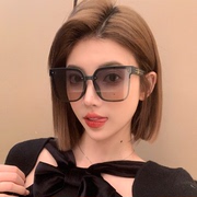 2024年墨镜女款太阳镜复古韩版方形大脸时尚防紫外线潮高级感