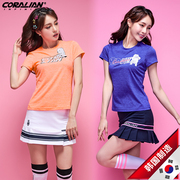 可莱安韩国羽毛球服女款时尚，透气速干短袖套装，修身显瘦舒适运动服