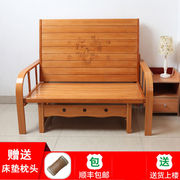 巧约可折叠竹沙发床客r厅，两用1.5米竹床，单人1.2米午休午睡木