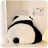 熊猫背影抱枕玩偶可爱奶油风沙发客厅床头飘窗靠背靠枕办公室靠垫