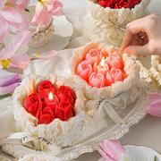 女神38节浪漫花束蜡烛礼盒伴手礼手工香薰郁金香玫瑰花朵蜡烛