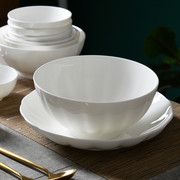 骨瓷碗碟南瓜碗单个釉下彩陶瓷家用饭碗汤盘8寸深盘炒菜盘子餐具