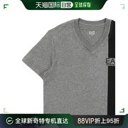 香港直邮emporioarmani男士灰色v领棉质t恤273712-4a246-00349