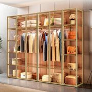玻璃衣柜轻奢全屋铝合金钢化玻璃衣帽间柜子家用卧室组合衣柜