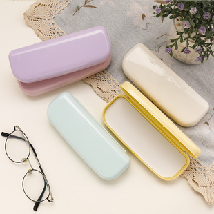 马卡龙色眼镜盒自由创意奶油胶diy材料包手工制作树脂塑料收纳盒