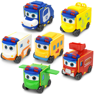 百变校巴变形玩具车儿童，小汽车玩具男孩，反反车车变形车小车巴士车