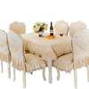 桌布长方形客厅现代简约素色餐桌，椅套布艺套装，欧式家用椅子套罩