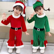 圣诞节儿童服装婴儿演出服男女童，主题服宝宝舞台幼儿园表演服饰品