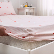 纯棉床笠款床单儿童防滑固定床罩单件全棉1.21.51.8m米床垫套夏