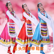 女装民族服装秧歌服舞台装，演出服装藏族，舞蹈服饰藏族水袖舞蹈d-85