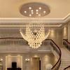 现代简约楼梯吊灯LED大厅灯创意造型别墅楼梯水晶灯客厅灯批