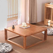 实木茶几新中式茶桌榻榻米飘窗炕桌，小矮桌日式方桌老榆木桌子阳台