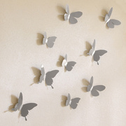Umbra创意金属蝴蝶墙面装饰品 可移除立体墙贴 电视墙饰品