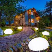 太阳能发光石头灯户外防水庭院灯别墅花园布置鹅卵石灯草坪地插灯
