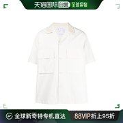 香港直邮潮奢 Sacai 男士V领短袖衬衫