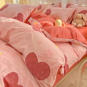 纯棉床上四件套100全棉床品网红女生被罩被套宿舍三件套床单床笠4