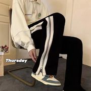 300斤大码男装美式拉链裤子男夏季宽松直筒hiphop长裤痞帅休闲裤2