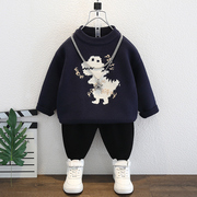 男童毛衣冬季2023韩版儿童秋冬款针织，上衣男宝宝冬款洋气加厚