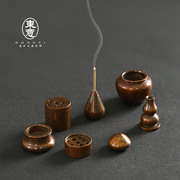 东意文房 中式铜九孔香插线香香座香立底座创意家用简单特色香炉