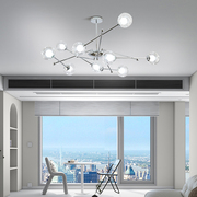 2023魔豆灯包豪斯客厅吊灯现代简约创意个性艺术卧室灯具银色