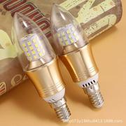 LED玉米灯灯具E27螺口尖泡拉尾水晶灯吊灯光源节能灯E14蜡烛灯泡