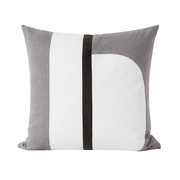 蓝梦格调样板房抱枕灰色黑白意式简约现代风格软装布艺沙发靠垫