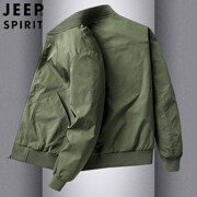 jeep吉普春秋款男夹克美式休闲工装军旅式外套，飞行棒球领中年男装