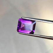 长方形紫水晶裸石吊坠，戒指天然紫水晶，颜色浓郁无棉裂