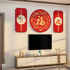 过新年墙贴2024龙年春节客厅，电视机背景墙装饰品，挂件窗花门贴布置
