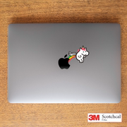 艺贴 3M系列独角兽苹果笔记本电脑贴纸适用MacBook局部创意遮瑕贴