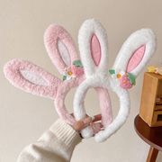 卡通可爱草莓兔耳朵发箍女儿童压发捆头箍2024年女童兔子发卡头饰