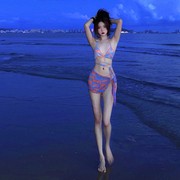 泳衣女夏2023韩国ins比基尼三件套性感辣妹沙滩温泉泳装