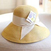 刘亦菲款夏季防晒草帽子女UVCUT遮阳海边沙滩渔夫帽可折叠太阳帽
