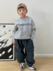 韩国男童秋冬款毛衣儿童洋气，浅灰色加厚保暖套头，上衣针织衫冬装潮